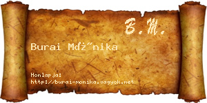 Burai Mónika névjegykártya