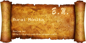 Burai Mónika névjegykártya